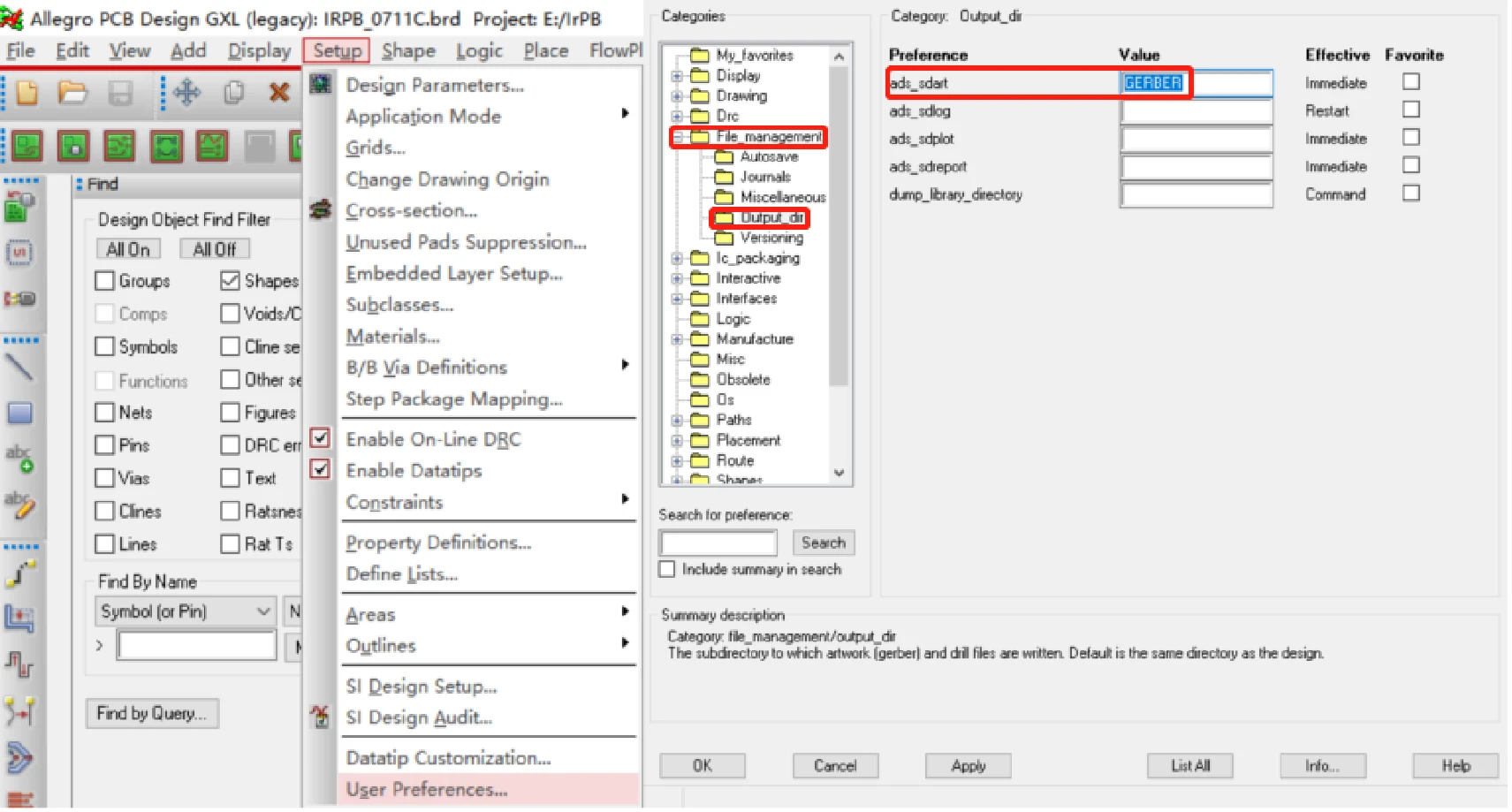 PCB设计中光绘文件设置